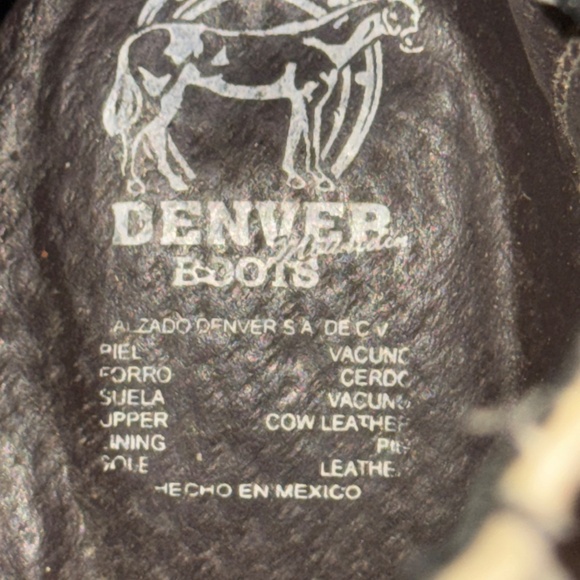 Denver Lady Ostrich Off White Leather Ankle Boots Size 27.5 measures 11 inch - Picture 6 of 8